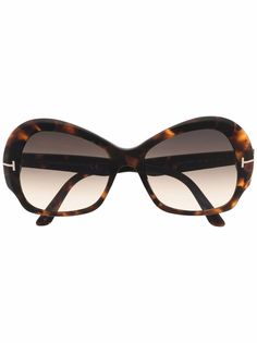 TOM FORD Eyewear солнцезащитные очки Zelda в массивной оправе