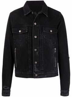 Balmain джинсовая куртка с прорезями