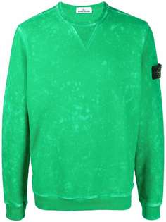 Stone Island толстовка с выбеленным эффектом и нашивкой Compass