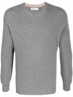 Brunello Cucinelli кашемировый джемпер в рубчик