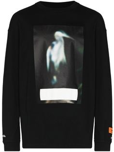 Heron Preston футболка с длинными рукавами и принтом