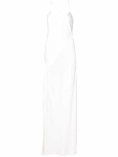 Michelle Mason шелковое платье с открытой спиной