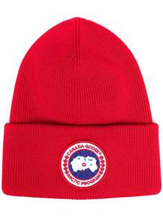 Canada Goose шерстяная шапка бини с нашивкой-логотипом