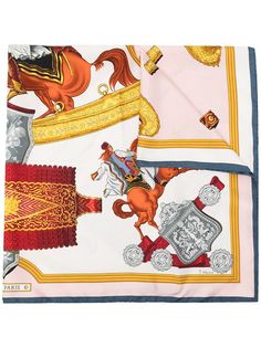 Hermès шелковый платок pre-owned 1821 Hommage a lAmitié Franco-Hellénique pre-owned