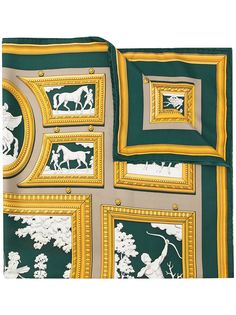 Hermès шелковый платок Wedgewood 1990-х годов