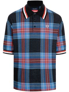 FRED PERRY рубашка с принтом в клетку тартан