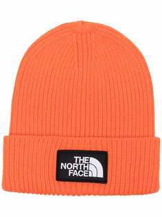 The North Face шапка бини в рубчик с нашивкой-логотипом