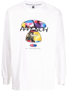 AAPE BY *A BATHING APE® футболка с длинными рукавами и графичным принтом