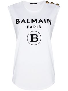 Balmain топ с логотипом