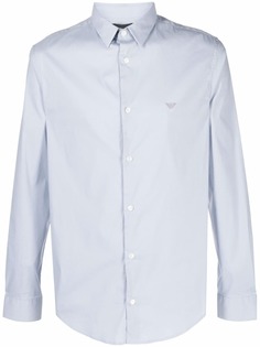 Emporio Armani рубашка с длинными рукавами и вышитым логотипом