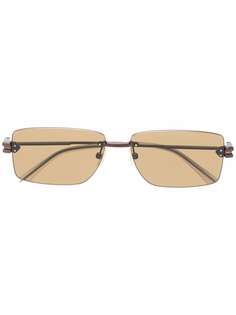 Bottega Veneta Eyewear солнцезащитные очки в безободковой оправе