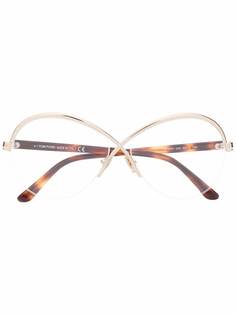 TOM FORD Eyewear очки в глянцевой круглой оправе