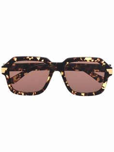 Bottega Veneta Eyewear солнцезащитные очки в оправе черепаховой расцветки