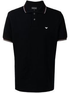 Emporio Armani рубашка поло с вышитым логотипом