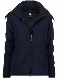 Canada Goose пуховик с нашивкой-логотипом