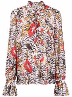 DVF Diane von Furstenberg блузка с цветочным принтом
