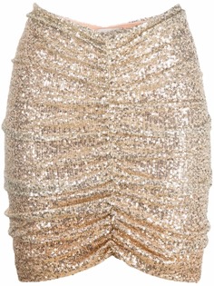 Pinko sequined draped miniskirt