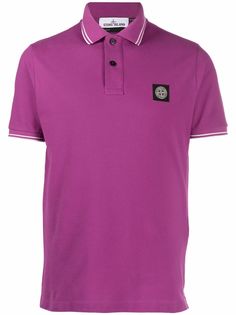 Stone Island рубашка поло с нашивкой-логотипом