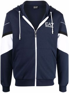 Ea7 Emporio Armani худи на молнии с логотипом