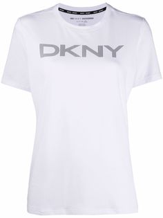 DKNY полосатая футболка с логотипом