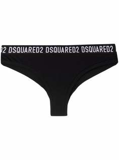 Dsquared2 трусы-брифы с логотипом на поясе