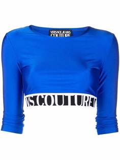 Versace Jeans Couture укороченный топ с логотипом