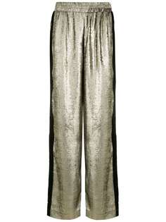 Olympiah бархатные брюки с эффектом металлик