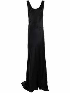 Ann Demeulemeester атласное платье с открытой спиной
