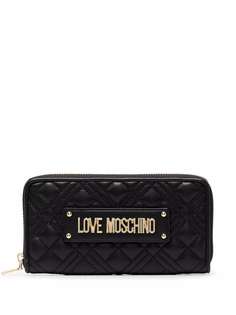 Love Moschino стеганый кошелек с круговой молнией