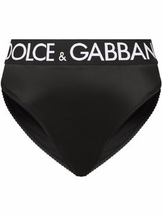 Dolce & Gabbana трусы-брифы с логотипом и завышенной талией