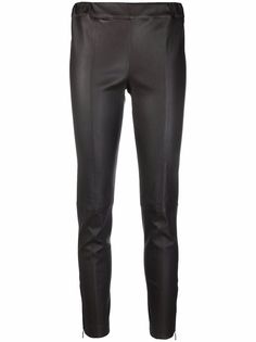 Salvatore Ferragamo кожаные легинсы