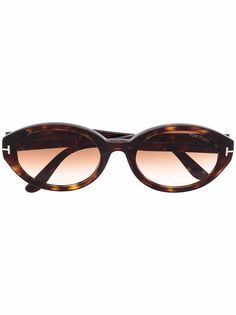 TOM FORD Eyewear солнцезащитные очки черепаховой расцветки
