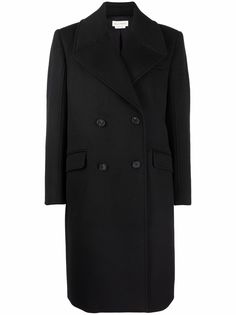 Alexander McQueen двубортное пальто из смесовой шерсти