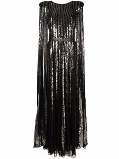 Elie Saab платье-кейп с пайетками
