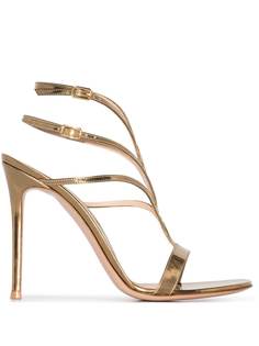 Gianvito Rossi босоножки с эффектом металлик