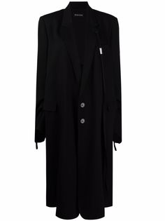 Ann Demeulemeester однобортное пальто оверсайз