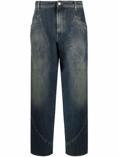 Alberta Ferretti прямые джинсы с эффектом потертости