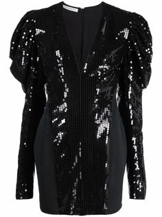 Philosophy Di Lorenzo Serafini платье мини с объемными рукавами и пайетками