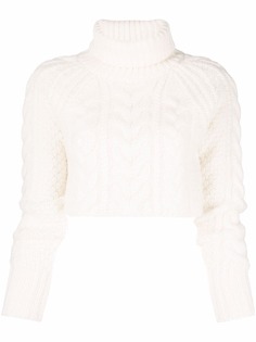 Cecilie Bahnsen укороченный джемпер фактурной вязки