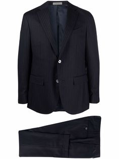 Corneliani костюм в тонкую полоску с однобортным пиджаком