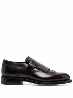 Santoni туфли монки с бахромой