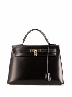 Hermès сумка Kelly 32 1993-го года с ручкой и ремнем