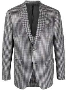 Ermenegildo Zegna однобортный пиджак в ломаную клетку