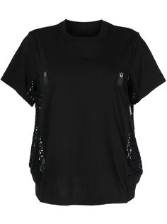 sacai футболка с вышивкой