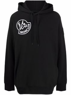 Moncler худи с нашивкой-логотипом