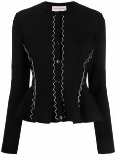 Alexander McQueen трикотажный топ с баской
