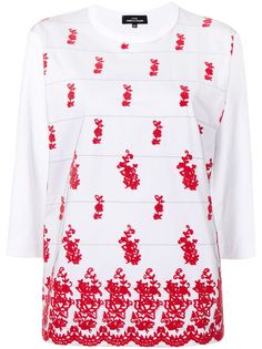 Comme Des Garçons Tricot блузка с вышивкой