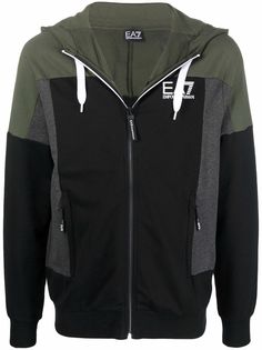 Ea7 Emporio Armani худи в стиле колор-блок