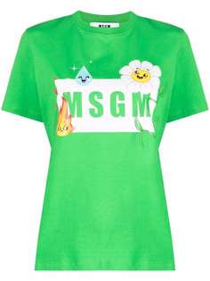 MSGM футболка с логотипом