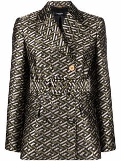 Versace блейзер с узором Greca